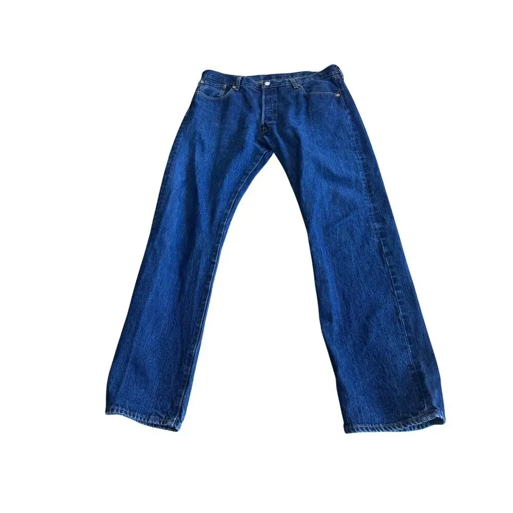 Levi's 501 Original Fit Men's Jeans Dark Wash Straight Leg Button Fly 38x34